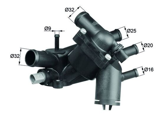 Thermostat, coolant - TM 5 109 MAHLE