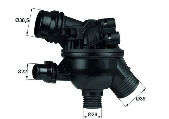 Thermostat, coolant - TM 19 102 MAHLE