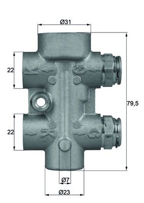 Thermostat, oil cooling - TO 8 80 MAHLE