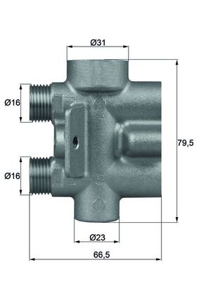 Thermostat, oil cooling - TO 9 75 MAHLE