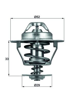 Termostato, Refrigerante - TX 77 88D MAHLE