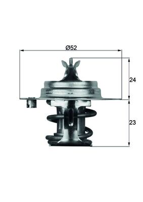 Thermostat, coolant - TX 7 88D S MAHLE