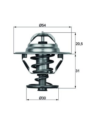 Thermostat, coolant - TX 10 88D MAHLE
