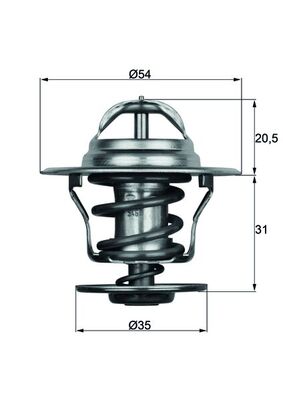 Termostato, Refrigerante - TX 15 84D MAHLE