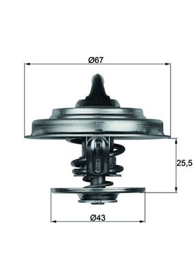 Thermostat, Kühlmittel - TX 18 87D MAHLE