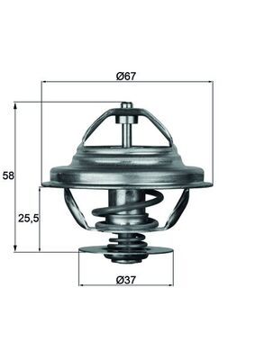 Thermostat, coolant - TX 21 80D MAHLE