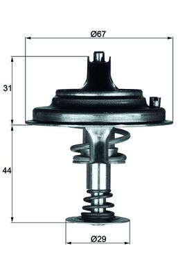 Thermostat, coolant - TX 26 80D MAHLE