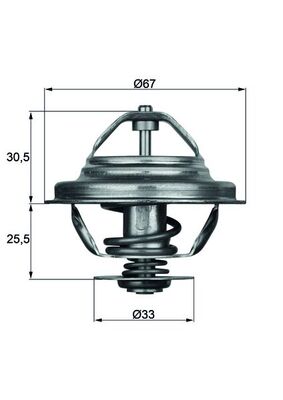 Thermostat, coolant - TX 27 80D MAHLE