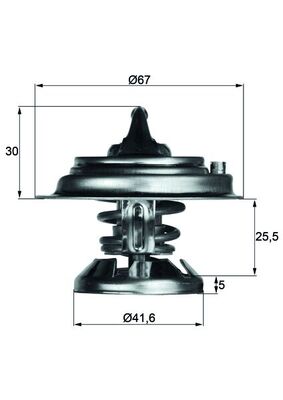 Termostato, Refrigerante - TX 29 80D MAHLE