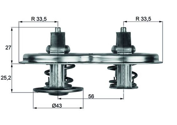 Thermostat, coolant - TX 33 83D MAHLE