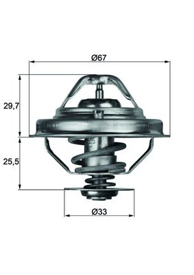 Thermostat, coolant - TX 38 88D MAHLE