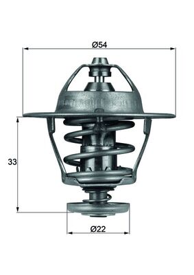 Thermostat, coolant - TX 53 85D MAHLE