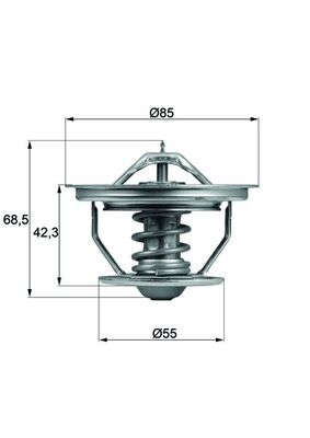 Thermostat, coolant - TX 57 71 MAHLE