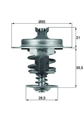 Thermostat, coolant - TX 67 83D MAHLE