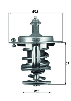 Termostato, Refrigerante - TX 71 82D MAHLE