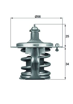 Thermostat, coolant - TX 79 78D MAHLE