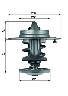 termostatas, aušinimo skystis - TX 80 83 MAHLE