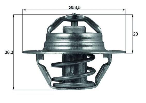Thermostat, coolant - TX 88 88D MAHLE
