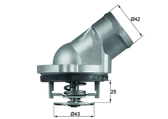 Thermostat, coolant - TI 45 87D MAHLE