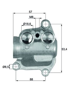 Thermostat, oil cooling - TO 12 100 MAHLE