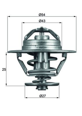 Thermostat, coolant - TX 93 79D MAHLE