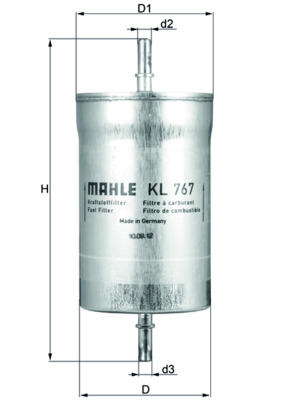 Fuel filter - KL 767 MAHLE