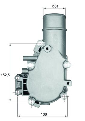 Thermostat, coolant - TI 136 84 MAHLE