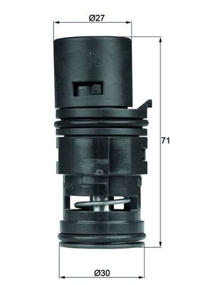 Termostato, Raffreddamento olio - TO 7 75 MAHLE