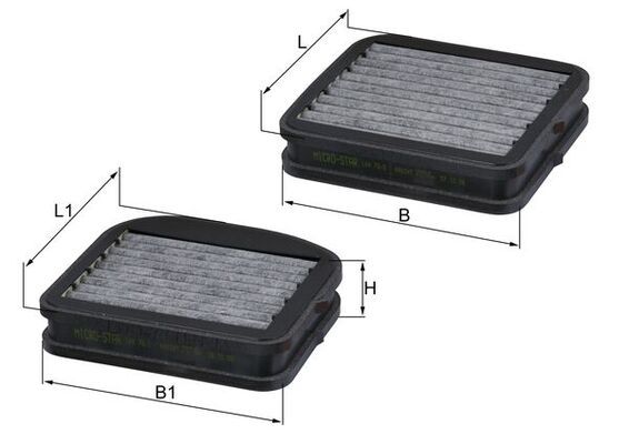 Filter, interior air - LKK 72/S MAHLE