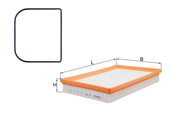 Filtro aria - LX 977D MAHLE