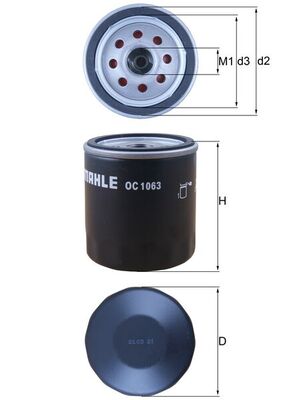 Oil Filter - OC 1063 MAHLE