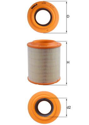 Filtro aria - LX 1275 MAHLE