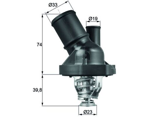 Thermostat, coolant - TI 200 90 MAHLE