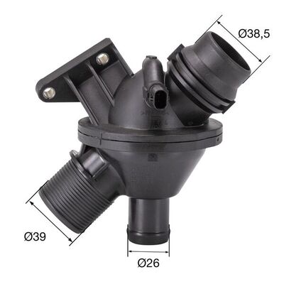 Thermostat, coolant - TM 25 108 MAHLE