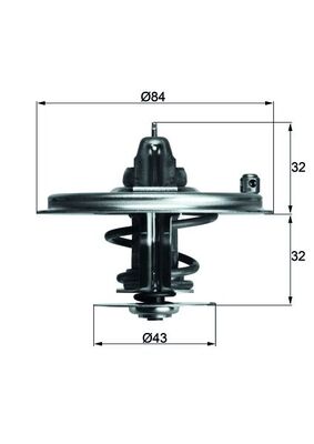 Thermostat, coolant - TX 36 85D MAHLE