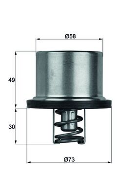 Thermostat, coolant - THD 1 82 MAHLE