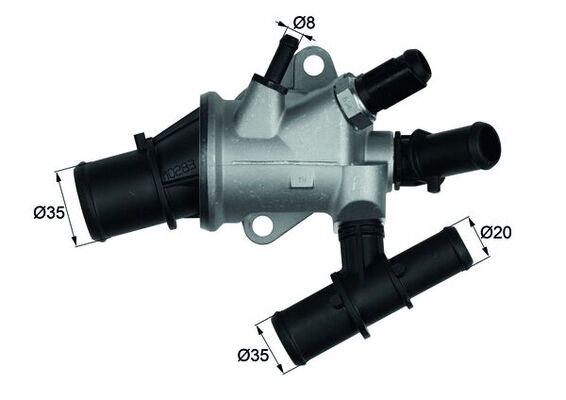 termostatas, aušinimo skystis - TI 170 88 MAHLE