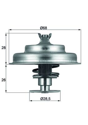 Thermostat, coolant - TX 75 80D MAHLE