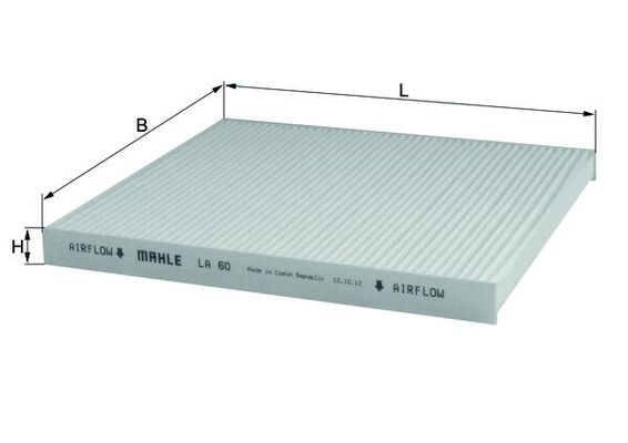 Filter, interior air - LA 60 MAHLE