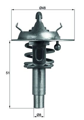 Termostato, Refrigerante - TX 106 90D MAHLE