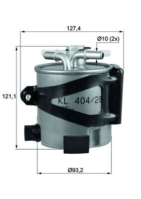 Fuel filter - KLH 44/25 MAHLE