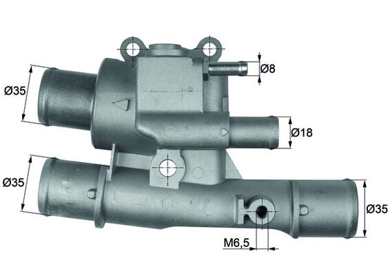 Thermostat, coolant - TI 123 88 MAHLE
