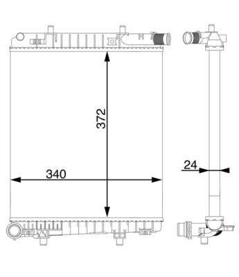 Radiator, engine cooling - CR 1591 000S MAHLE
