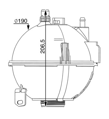 Expansion Tank, coolant - CRT 210 000S MAHLE