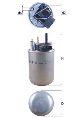 Fuel filter - KL 1048 MAHLE