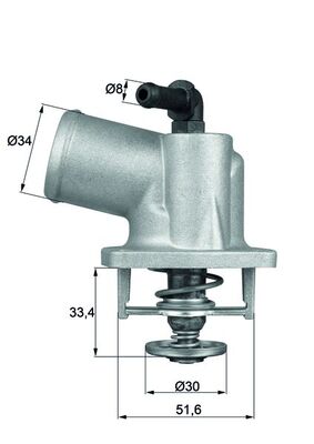 Termostato, Refrigerante - TI 55 92D MAHLE