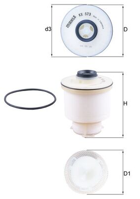 Fuel filter - KX 573D MAHLE