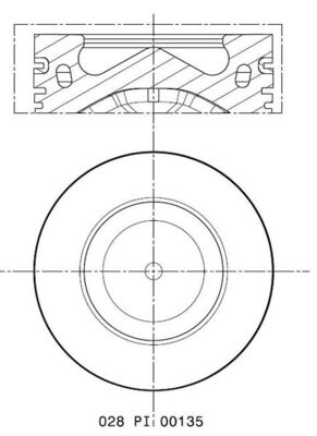 stūmoklis - 028 PI 00135 000 MAHLE