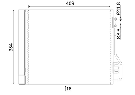 Condenser, air conditioning - AC 488 000S MAHLE