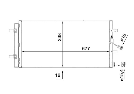 Condenser, air conditioning - AC 102 000S MAHLE